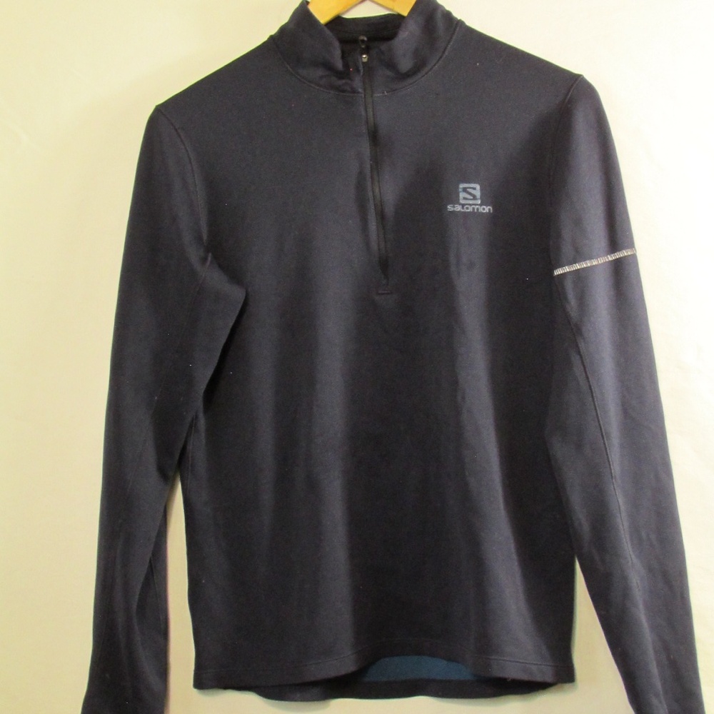 Salomon Blue Long Sleeve Quarter Zip Active Top